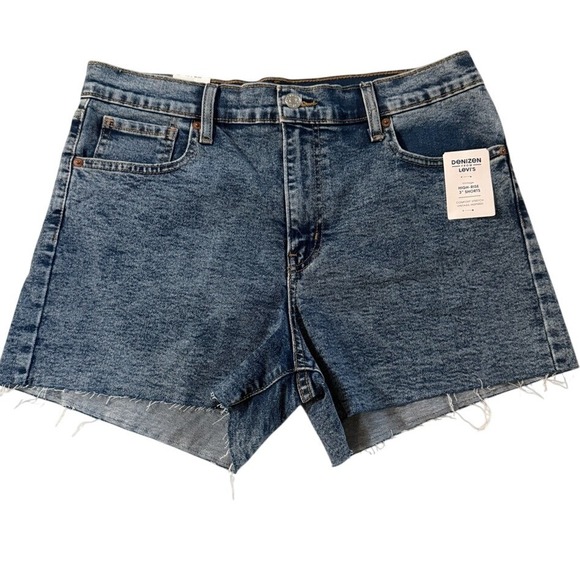 Denizen from Levi's Pants - Denizen from Levis Womens High-Rise 3" Denim Shorts Acid Wash Blue Size 10 W30
